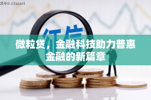 靖边微粒贷，金融科技助力普惠金融的新篇章