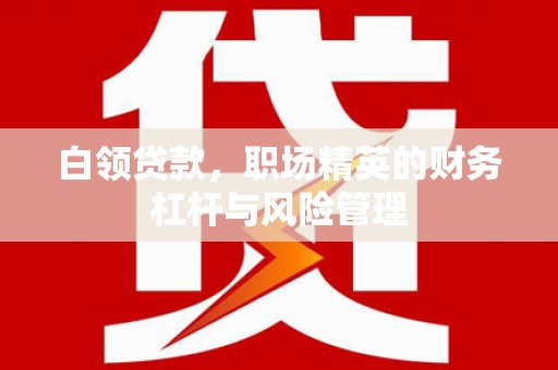 靖边白领贷款，职场精英的财务杠杆与风险管理