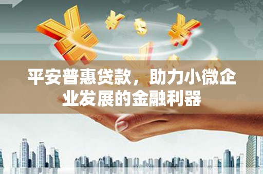 靖边平安普惠贷款，助力小微企业发展的金融利器