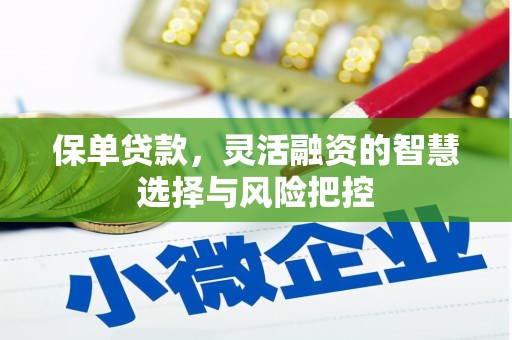 靖边保单贷款，灵活融资的智慧选择与风险把控