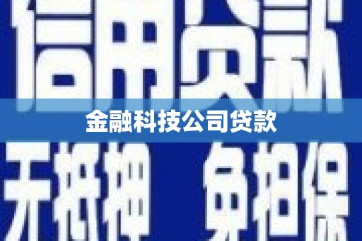 靖边金融科技公司贷款
