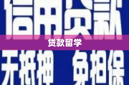 靖边贷款留学