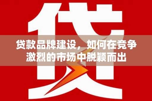 靖边贷款品牌建设，如何在竞争激烈的市场中脱颖而出