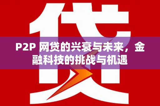 靖边P2P 网贷的兴衰与未来，金融科技的挑战与机遇
