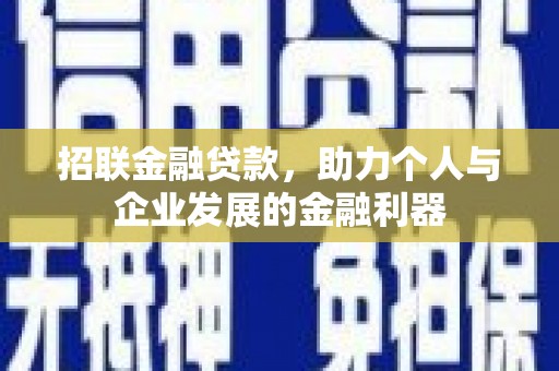 靖边招联金融贷款，助力个人与企业发展的金融利器