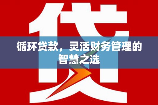 靖边循环贷款，灵活财务管理的智慧之选