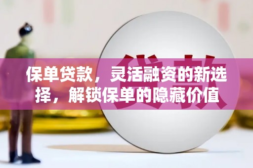 靖边保单贷款，灵活融资的新选择，解锁保单的隐藏价值