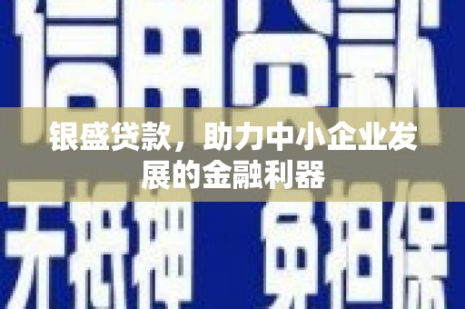 靖边银盛贷款，助力中小企业发展的金融利器