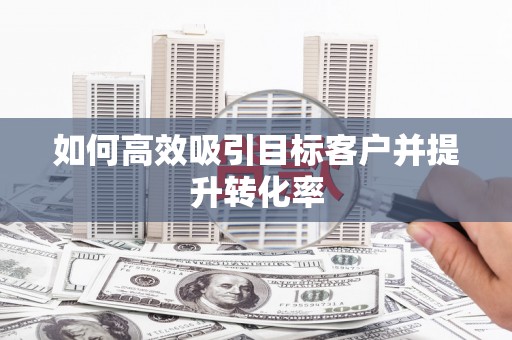 靖边如何高效吸引目标客户并提升转化率
