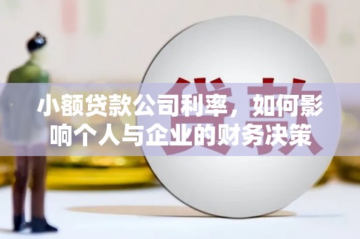 靖边小额贷款公司利率，如何影响个人与企业的财务决策