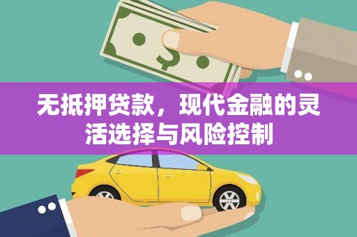 靖边无抵押贷款，现代金融的灵活选择与风险控制