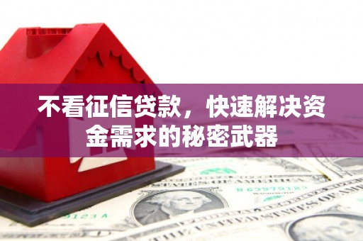 靖边不看征信贷款，快速解决资金需求的秘密武器