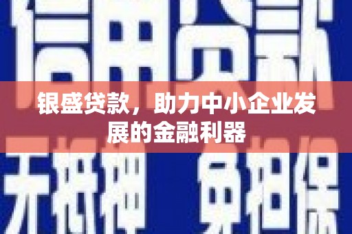 靖边银盛贷款，助力中小企业发展的金融利器