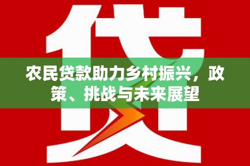 靖边农民贷款助力乡村振兴，政策、挑战与未来展望