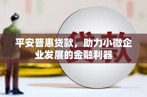 靖边平安普惠贷款，助力小微企业发展的金融利器
