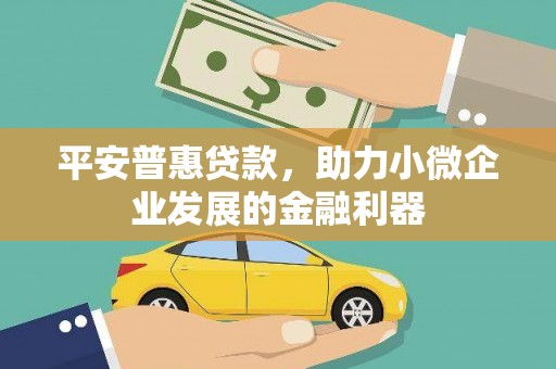 靖边平安普惠贷款，助力小微企业发展的金融利器