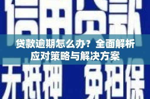 靖边贷款逾期怎么办？全面解析应对策略与解决方案