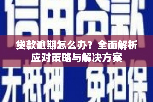 靖边贷款逾期怎么办？全面解析应对策略与解决方案